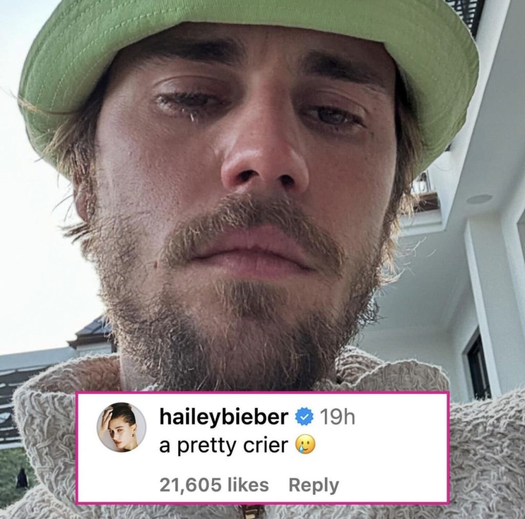 Hailey Bailey has turned her husband into a pretty crier