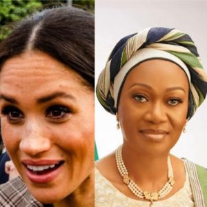 The First Lady of  Nigeria did not call out Meghan Markle for her nakedness