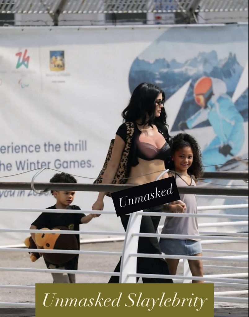 Why is Kylie Jenner out in her underwear strolling with her kids
