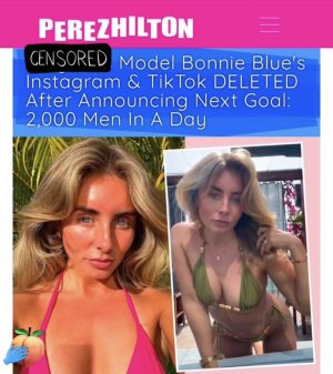Instagram and TIKTOK erase Bonnie Blue